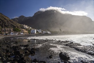 The beach in the district of La Calera, Valle Gran Rey, La Gomera, Canary Islands, Spain, Europe