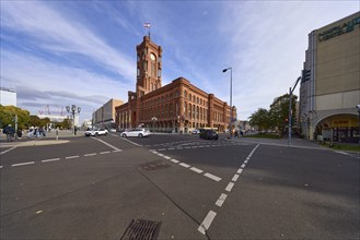 Rotes Rathaus, intersection of Rathausstraße and Spandauer Straße, Berlin, capital city,