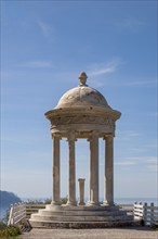 White marble temple at the Son Marroig manor house, Serra de Tramuntana, Majorca, Balearic Islands,