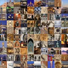 Mosaic pictures of Venice, Veneto, Italy, Europe