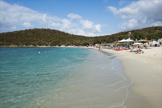 White sandy beach and blue sea, Spiaggia di Tuerredda, Teulada, south coast, Sardinia, Italy,