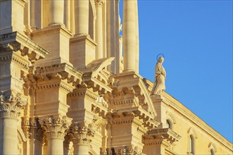 Syracuse Duomo facade, Ortygia, Syracuse, Sicily, Italy, Europe