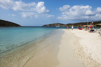 White sandy beach and blue sea, Spiaggia di Tuerredda, Teulada, south coast, Sardinia, Italy,