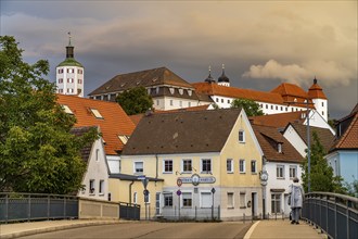 Old Town of Günzburg with Lower Tor Tor and Margrave's Castle, Günzburg, Bavaria, Germany, Europe