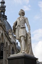 Statue by Antoon van Dyck, famous Flemish Baroque painter, Antwerp, Flanders, Belgium, Europe