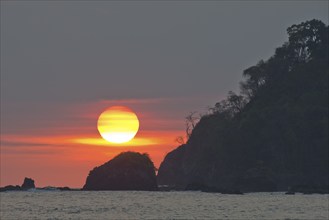 Sunset in Manuel Antonio National Park, Costa Rica, Central America