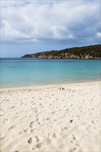 White sandy beach and blue sea, Spiaggia di Tuerredda, Teulada, south coast, Sardinia, Italy,