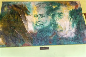 Painting of Agrarian Reform by Fernando Castro Pacheco, Palacio de Gobierno, Merida, Yucatan State,