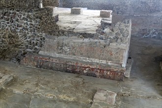 Bas relief carvings in House of the Eagle, archaeological site and museum of Templo Mayor, Mexico