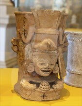 'Idolos' exhibition anthropomorphic figure, Palacio Canton palace anthropology museum, Merida,