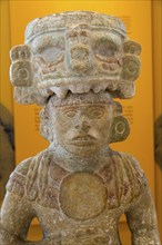 'Idolos' exhibition anthropomorphic figure, Palacio Canton palace anthropology museum, Merida,