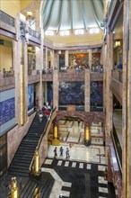 Art Nouveau architecture interior of Palacio de Bellas Artes, Palace of Fine Arts, Mexico City,