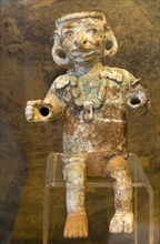 'Idolos' exhibition anthropomorphic figure, Palacio Canton palace anthropology museum, Merida,