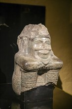 Figure of Xiuhtecuhtli, god of fire, archaeological site and museum of Templo Mayor, Mexico City,