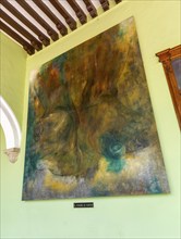 'Man on Foot', 'El Hombre en Marcha' painting by Fernando Castro Pacheco, Palacio de Gobierno,