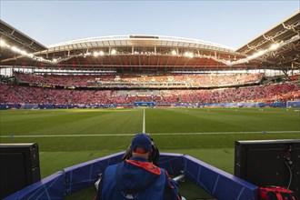 LEIPZIG, GERMANY - JUNE 18, 2024: Euro 2024 Groupe F match Portugal vs Czechia 2:1. Aerial view at