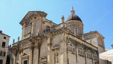 Iconic church Saint Blaise in downtown Dubrovnik, Croatia, Europe