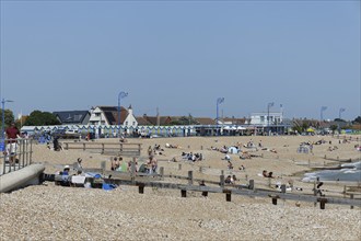 Bognor Regis, West Sussex, UK, June 25. View of the shoreline in Bognor Regis, West Sussex on June