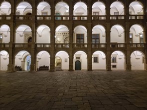 The arcaded inner courtyard of The Styrian Armoury (Landhaus building), a masterpiece of the