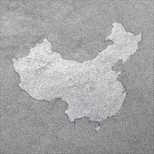 Map of China, silver background, map background