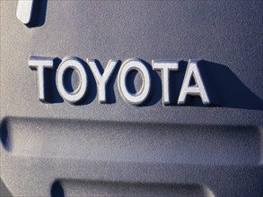 Calgary, Alberta, Canada. Oct 8, 2023. A Toyota sign a Japanese multinational automotive