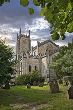 EAST GRINSTEAD, WEST SUSSEX, UK, AUGUST 16. View of St Swithuns Church in East Grinstead on August