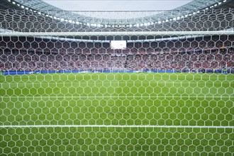 BERLIN, GERMANY - JULY 6, 2024: Euro 2024 quarterfinal match Nederlands vs Turkey. Detail of goal's