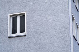 Single window on a house wall