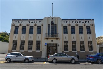 NAPIR, NEW ZEALAND, JANUARY 10, 2023, Art Deco building The Daily Telegraph in downtown Napier,