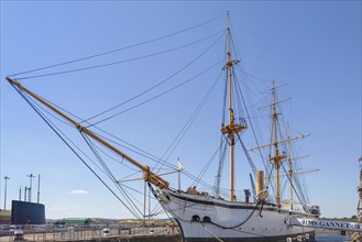 CHATHAM, KENT, UK, AUGUST 9. View of HMS Gannet in Chatham, Kent, UK on August 09, 2024