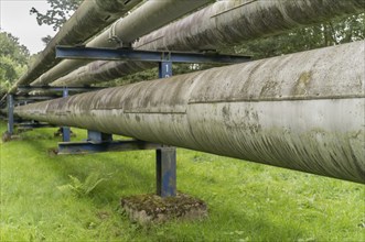 Industrial pipelines in the landscape