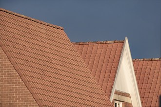 Red tile roofs in the sun