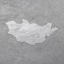 Map of Mongolia, silver background, map background