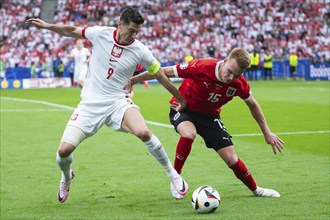 BERLIN, GERMANY - JUNE 21, 2024: Euro 2024 Groupe D match Poland vs Austria 1:3. Robert Lewandowski