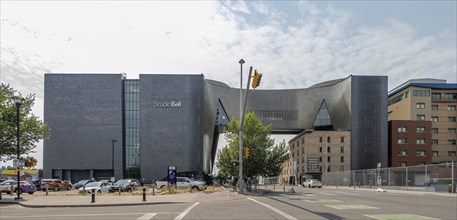 Calgary, Alberta, Canada. Aug 5, 2024. Studio Bell, a striking modern building with a unique curved