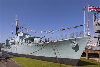 CHATHAM, KENT, UK, AUGUST 9. View of HMS Cavalier in Chatham, Kent, UK on August 09, 2024.