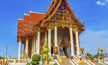 Bangkok Thailand 26. January 2020 Amazing colorful Wat Don Mueang Phra Arramluang buddhist temple