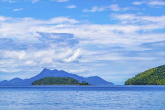 Amazing Mangrove beach and Pouso beach on the big tropical island Ilha Grande in Angra dos Reis Rio