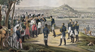 After the Battle of Paris the French Empire surrendered on March 31, Übergabe von Paris nach der