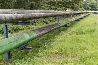 Industrial pipelines in the landscape