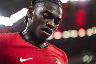 LEIPZIG, GERMANY - JUNE 18, 2024: Euro 2024 Groupe F match Portugal vs Czechia 2:1. Rafael Leao