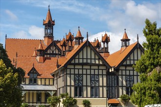 ROTORUA, NEW ZEALAND, JANUARY 13, 2023, The Rotorua Museum, former bath house, North Island of New