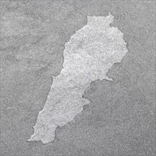 Map of Lebanon, silver background, map background