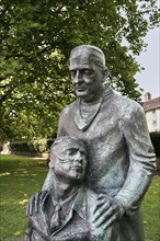 EAST GRINSTEAD, WEST SUSSEX, UK, AUGUST 16. Close-up of the McIndoe Memorial in East Grinstead,