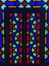 Traditional window mosaic in an oriental Moroccan palais