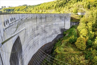 The Okertalsperre is a dam near Altenau, Harz, Germany, Europe