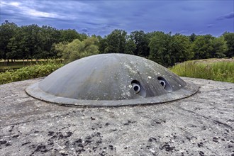 Armoured gun cupola, turret at Fort van Liezele, fortress of the fortified area of Antwerp,