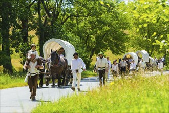 Settlers' train in Central Saxony