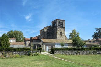 Mozac. Saint-Pierre Abbey Church, Puy de Dome department. Auvergne-Rhone-Alpes. France