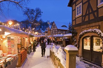 The Christmas market in the old village centre in Dresden Loschwitz, is organised annually by the